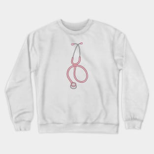 Pink stethoscope Crewneck Sweatshirt